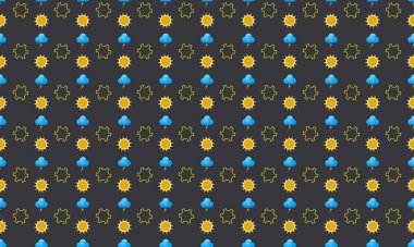 Farklı aksesuarlara sahip renkli arkaplan