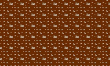 Farklı aksesuarlara sahip renkli arkaplan