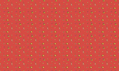 Farklı aksesuarlara sahip renkli arkaplan