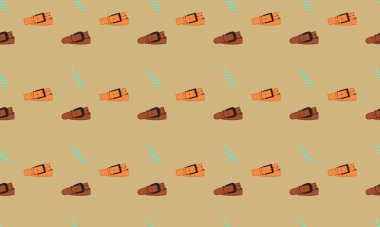 Farklı aksesuarlara sahip renkli arkaplan