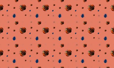 Farklı aksesuarlara sahip renkli arkaplan