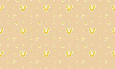 Farklı aksesuarlara sahip renkli arkaplan