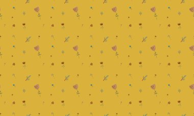 Farklı aksesuarlara sahip renkli arkaplan