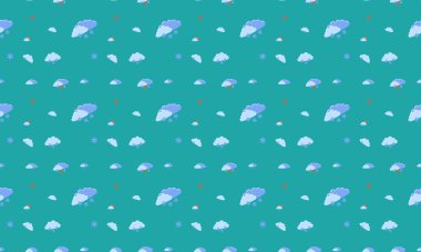 Farklı aksesuarlara sahip renkli arkaplan