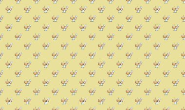 Farklı aksesuarlara sahip renkli arkaplan