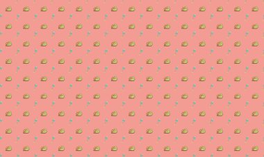 Farklı aksesuarlara sahip renkli arkaplan