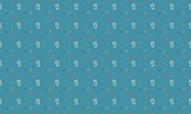 Farklı aksesuarlara sahip renkli arkaplan