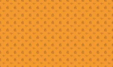 Farklı aksesuarlara sahip renkli arkaplan