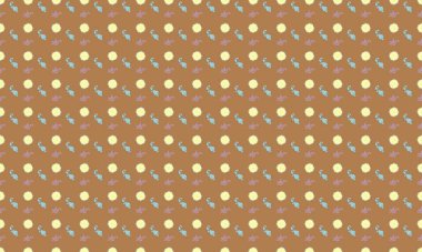 Farklı aksesuarlara sahip renkli arkaplan