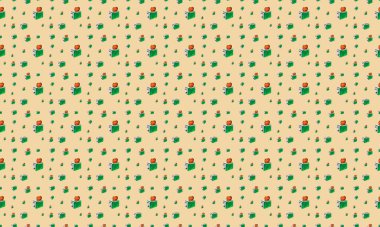 Farklı aksesuarlara sahip renkli arkaplan