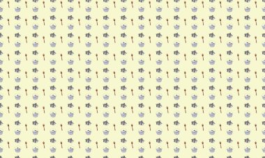 Farklı aksesuarlara sahip renkli arkaplan