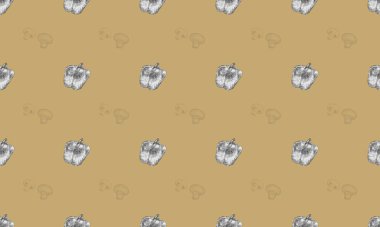 Farklı aksesuarlara sahip renkli arkaplan