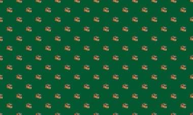 Farklı aksesuarlara sahip renkli arkaplan