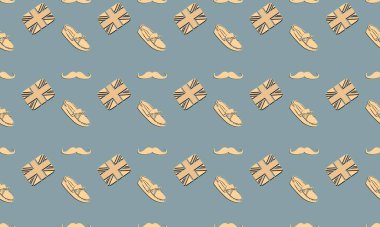 Farklı aksesuarlara sahip renkli arkaplan