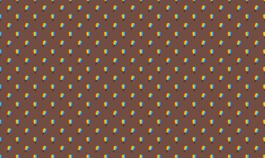 Farklı aksesuarlara sahip renkli arkaplan