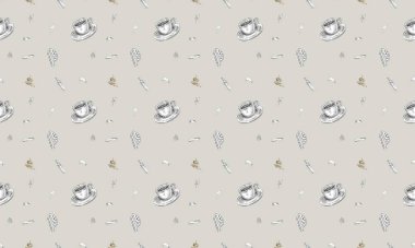 Farklı aksesuarlara sahip renkli arkaplan