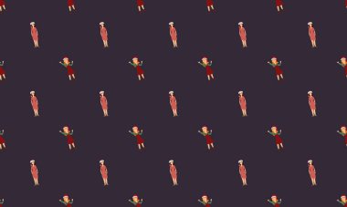 Farklı aksesuarlara sahip renkli arkaplan