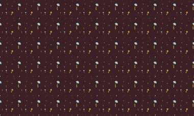 Farklı aksesuarlara sahip renkli arkaplan