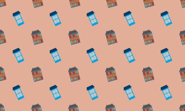 Farklı aksesuarlara sahip renkli arkaplan