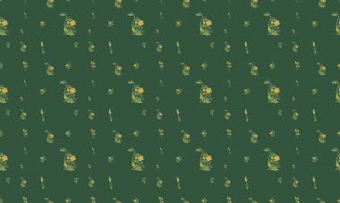 Farklı aksesuarlara sahip renkli arkaplan