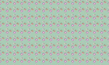 Farklı aksesuarlara sahip renkli arkaplan