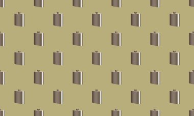 Farklı aksesuarlara sahip renkli arkaplan