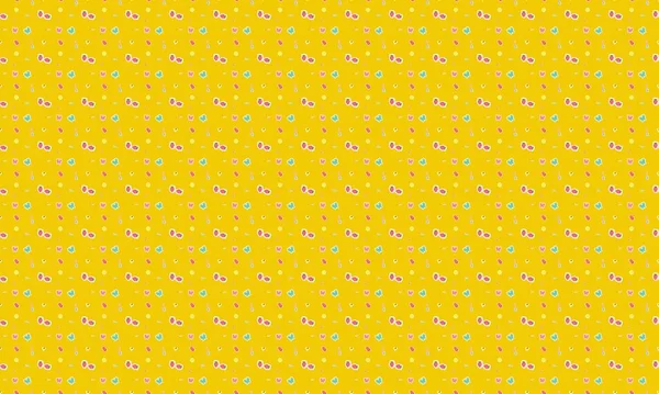 Farklı aksesuarlara sahip renkli arkaplan