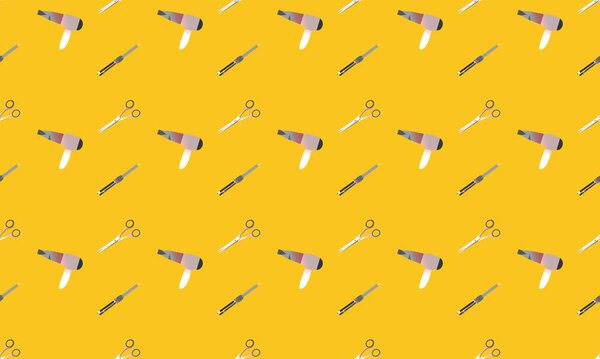 Цветной фон с различными аксессуарами