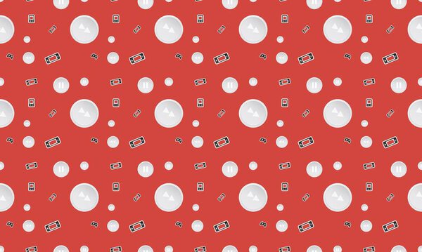 Colored background with different accessories