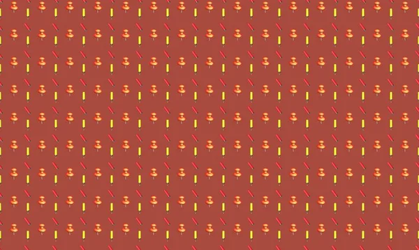 Farklı aksesuarlara sahip renkli arkaplan