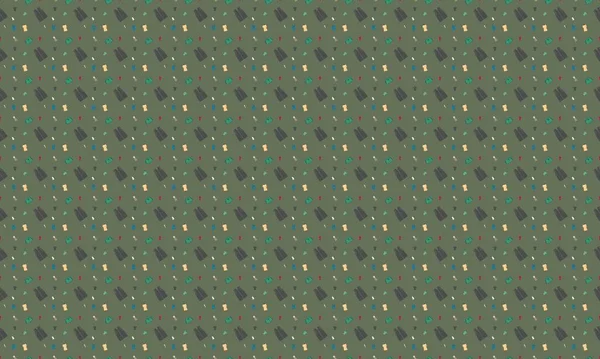 Farklı aksesuarlara sahip renkli arkaplan