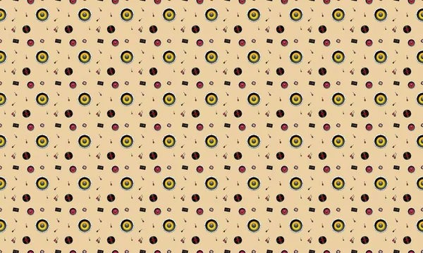 Farklı aksesuarlara sahip renkli arkaplan