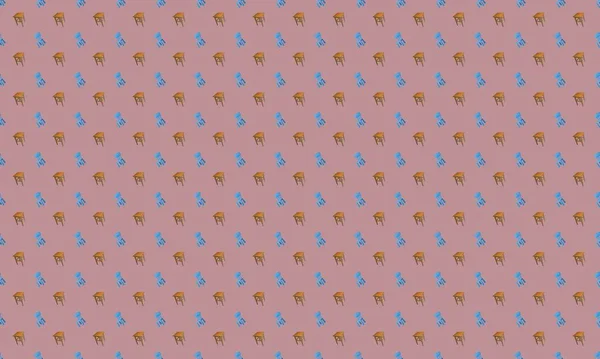 Farklı aksesuarlara sahip renkli arkaplan