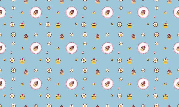 Colored background with different accessories