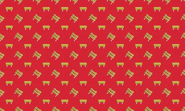 Farklı aksesuarlara sahip renkli arkaplan