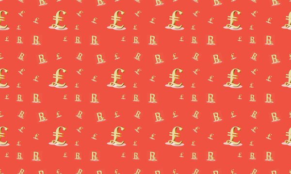 Colored background with different accessories