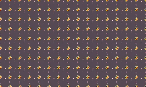 Farklı aksesuarlara sahip renkli arkaplan