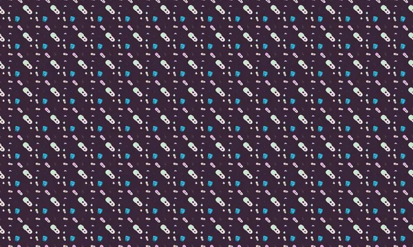 Farklı aksesuarlara sahip renkli arkaplan