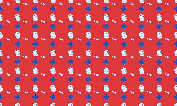 Цветной фон с различными аксессуарами