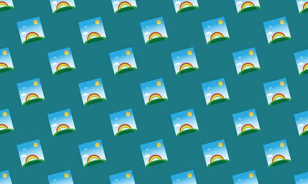 Цветной фон с различными аксессуарами