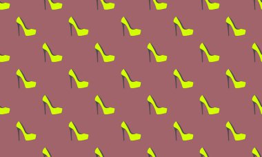 Farklı aksesuarlara sahip renkli arkaplan