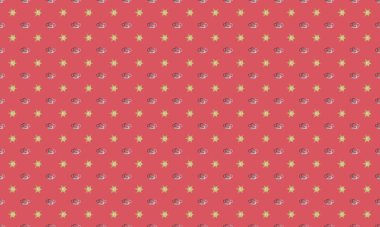 Farklı aksesuarlara sahip renkli arkaplan