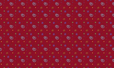 Farklı aksesuarlara sahip renkli arkaplan