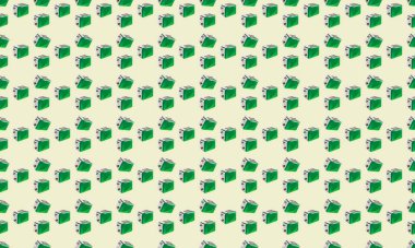 Farklı aksesuarlara sahip renkli arkaplan