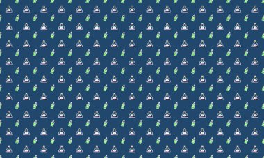 Farklı aksesuarlara sahip renkli arkaplan