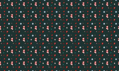 Farklı aksesuarlara sahip renkli arkaplan