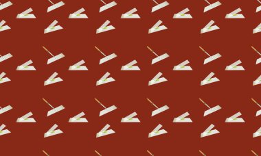 Farklı aksesuarlara sahip renkli arkaplan