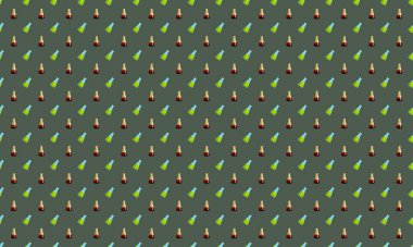 Farklı aksesuarlara sahip renkli arkaplan