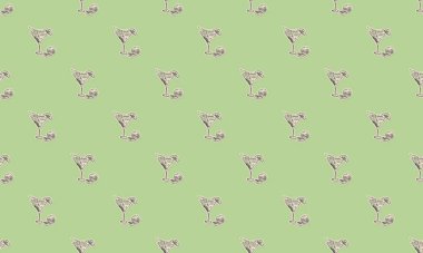 Farklı aksesuarlara sahip renkli arkaplan