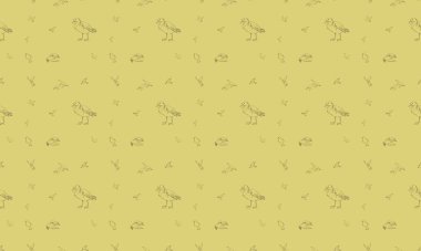 Farklı aksesuarlara sahip renkli arkaplan